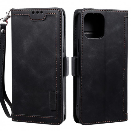 Housse iPhone 13 Simili Cuir Bicolore Contours Renforcés Housse iPhone 13 Simili Cuir Bicolore Contours Renforcés