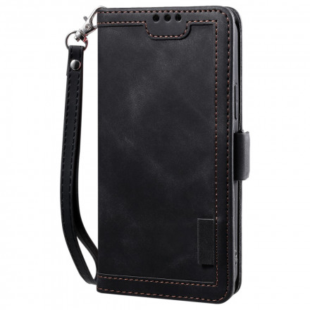 Housse iPhone 13 Simili Cuir Bicolore Contours Renforcés Housse iPhone 13 Simili Cuir Bicolore Contours Renforcés