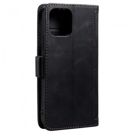 Housse iPhone 13 Simili Cuir Bicolore Contours Renforcés Housse iPhone 13 Simili Cuir Bicolore Contours Renforcés