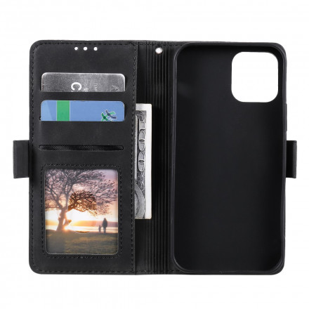 Housse iPhone 13 Simili Cuir Bicolore Contours Renforcés Housse iPhone 13 Simili Cuir Bicolore Contours Renforcés