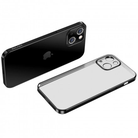 Coque iPhone 13 Transparente Rebords Style Métal SULADA - Ma Coque