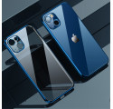 Coque iPhone 13 Transparente Rebords Style Métal SULADA