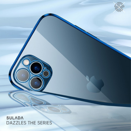 Coque iPhone 13 Transparente Rebords Style Métal SULADA Coque iPhone 13 Transparente Rebords Style Métal SULADA