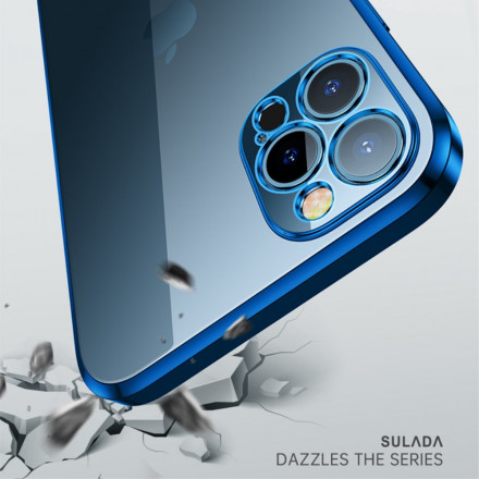 Coque iPhone 13 Transparente Rebords Style Métal SULADA Coque iPhone 13 Transparente Rebords Style Métal SULADA