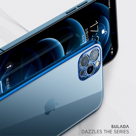 Coque iPhone 13 Transparente Rebords Style Métal SULADA Coque iPhone 13 Transparente Rebords Style Métal SULADA