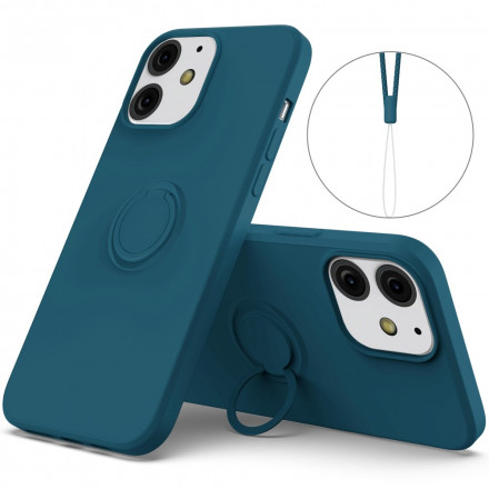 Coque iPhone 13 Silicone avec Support et Lanière Coque iPhone 13 Silicone avec Support et Lanière