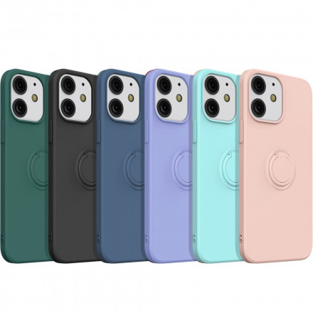 Coque iPhone 13 Silicone avec Support et Lanière Coque iPhone 13 Silicone avec Support et Lanière