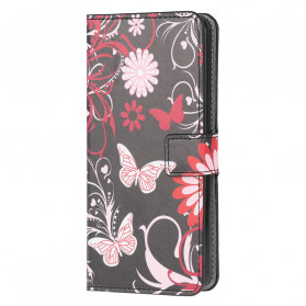 Housse Motorola Edge 20 Lite Papillons et Fleurs