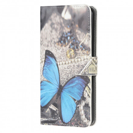 Housse Motorola Edge 20 Lite Papillon Bleu Housse Motorola Edge 20 Lite Papillon Bleu