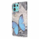 Housse Motorola Edge 20 Lite Papillon Bleu Housse Motorola Edge 20 Lite Papillon Bleu