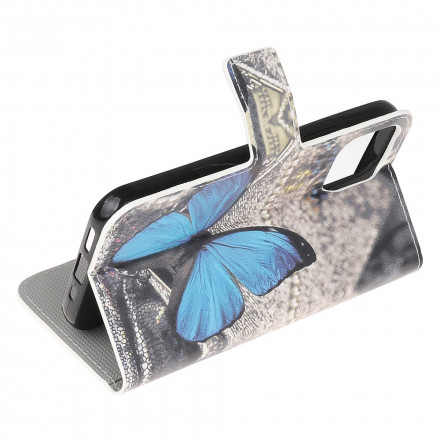 Housse Motorola Edge 20 Lite Papillon Bleu Housse Motorola Edge 20 Lite Papillon Bleu