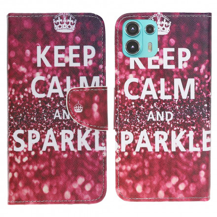 Housse Motorola Edge 20 Lite Keep Calm and Sparkle