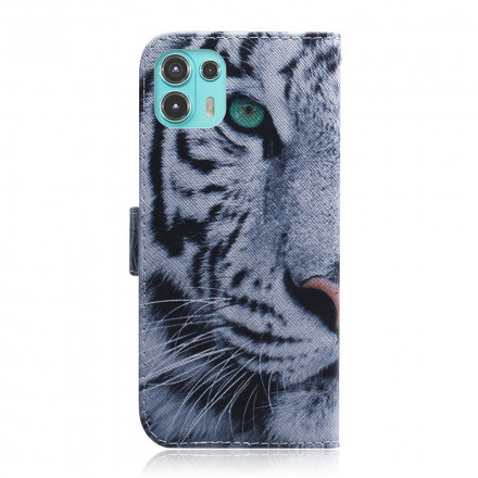Housse Motorola Edge 20 Lite Play Face de Tigre