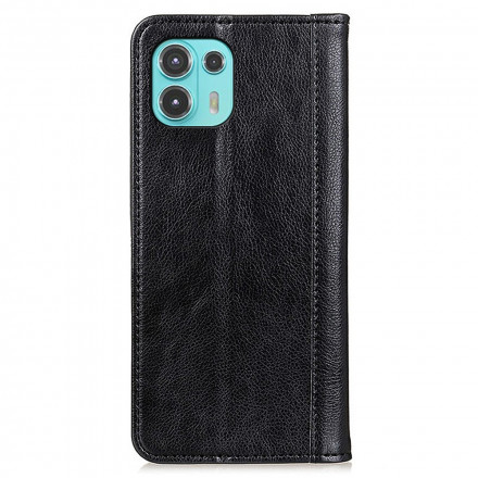 Flip Cover Motorola Edge 20 Lite Version Cuir Litchi Fendu Flip Cover Motorola Edge 20 Lite Version Cuir Litchi Fendu