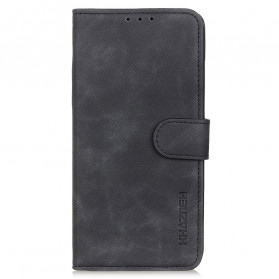 Housse Motorola Edge 20 Lite Effet Cuir Vintage KHAZNEH