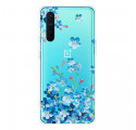 Coque OnePlus Nord Fleurs Bleues