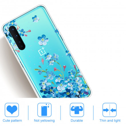 Coque OnePlus Nord Fleurs Bleues