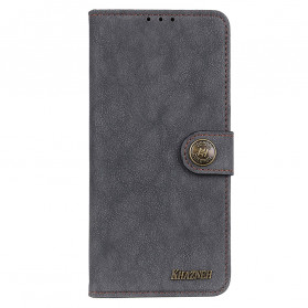 Housse Motorola Edge 20 Lite Cuir Fendu Rétro KHAZNEH