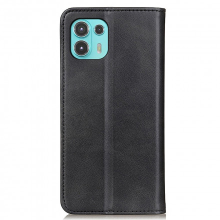 Flip Cover Motorola Edge 20 Lite Cuir Fendu Design Flip Cover Motorola Edge 20 Lite Cuir Fendu Design