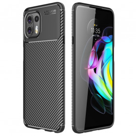 Coque Motorola Edge 20 Lite Flexible Texture Fibre Carbone