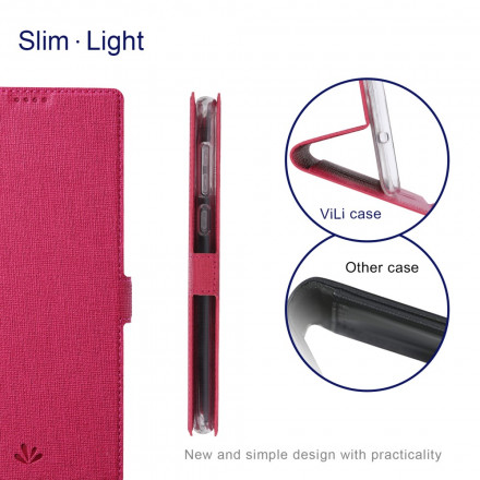 Flip Cover Motorola Edge 20 Lite Texturée VILI Flip Cover Motorola Edge 20 Lite Texturée VILI