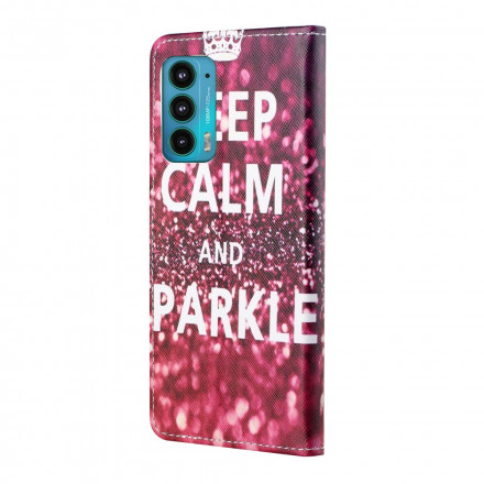Housse Motorola Edge 20 Keep Calm and Sparkle Housse Motorola Edge 20 Keep Calm and Sparkle