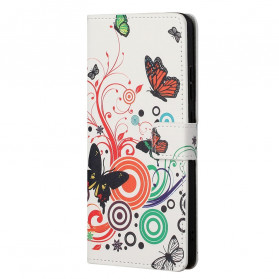 Housse Motorola Edge 20 Papillons et Fleurs
