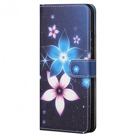 Housse Motorola Edge 20 Fleurs Lunaires à Lanière Housse Motorola Edge 20 Fleurs Lunaires à Lanière