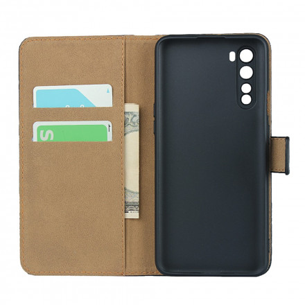 Housse OnePlus Nord Invitation Véritable Cuir Housse OnePlus Nord Invitation Véritable Cuir
