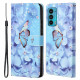 Housse Motorola Edge 20 Papillons Diamants à Lanière Housse Motorola Edge 20 Papillons Diamants à Lanière