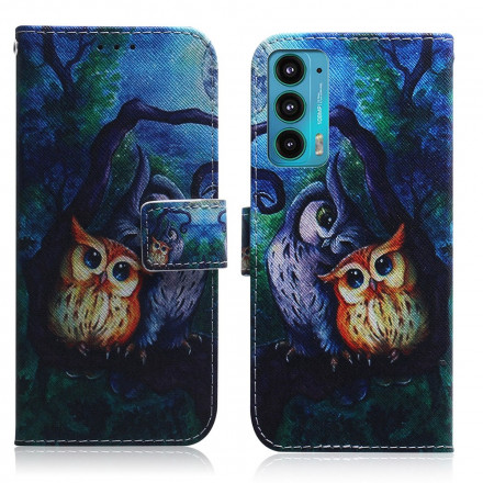 Housse Motorola Edge 20 Peinture de Hiboux Housse Motorola Edge 20 Peinture de Hiboux