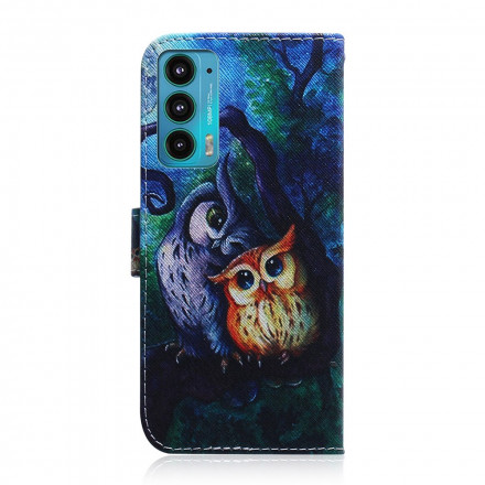Housse Motorola Edge 20 Peinture de Hiboux Housse Motorola Edge 20 Peinture de Hiboux