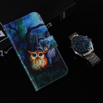 Housse Motorola Edge 20 Peinture de Hiboux Housse Motorola Edge 20 Peinture de Hiboux
