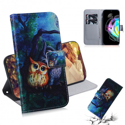 Housse Motorola Edge 20 Peinture de Hiboux Housse Motorola Edge 20 Peinture de Hiboux