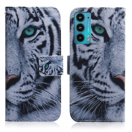 Housse Motorola Edge 20 Face de Tigre Housse Motorola Edge 20 Face de Tigre
