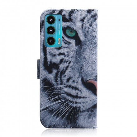 Housse Motorola Edge 20 Face de Tigre Housse Motorola Edge 20 Face de Tigre