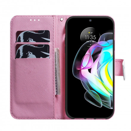 Housse Motorola Edge 20 Fleur Vieux Rose Housse Motorola Edge 20 Fleur Vieux Rose