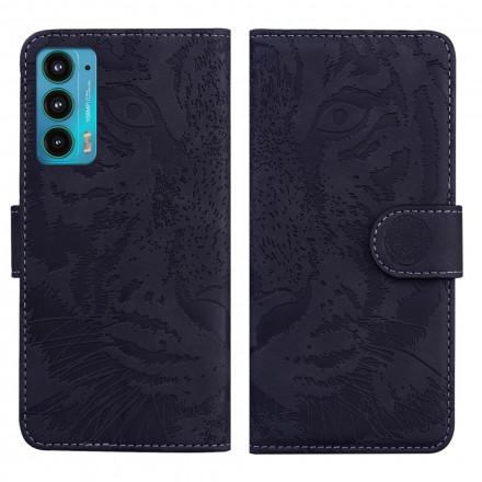 Housse Motorola Edge 20 Empreinte Face de Tigre Housse Motorola Edge 20 Empreinte Face de Tigre