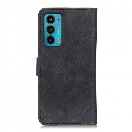 Housse Motorola Edge 20 Effet Cuir Vintage KHAZNEH Housse Motorola Edge 20 Effet Cuir Vintage KHAZNEH