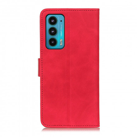 Housse Motorola Edge 20 Effet Cuir Vintage KHAZNEH Housse Motorola Edge 20 Effet Cuir Vintage KHAZNEH