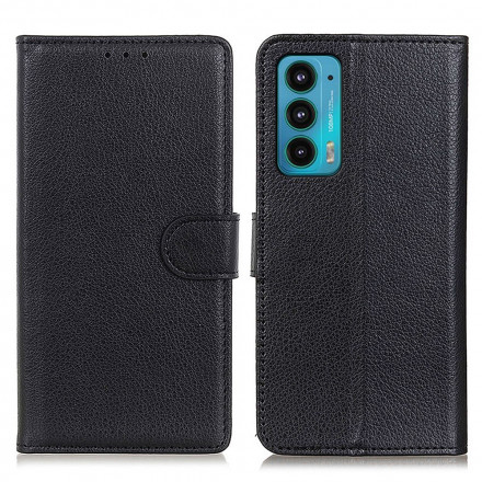 Housse Motorola Edge 20 Simili Cuir Litchi Traditionnel Housse Motorola Edge 20 Simili Cuir Litchi Traditionnel