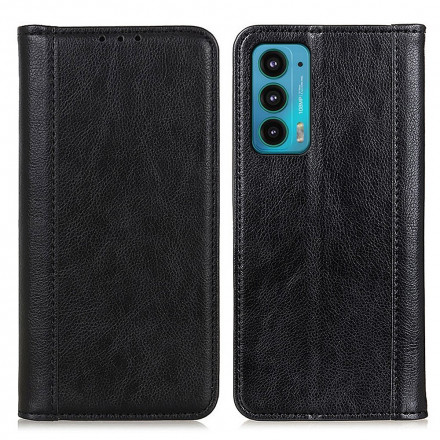 Flip Cover Motorola Edge 20 Version Cuir Litchi Fendu Flip Cover Motorola Edge 20 Version Cuir Litchi Fendu