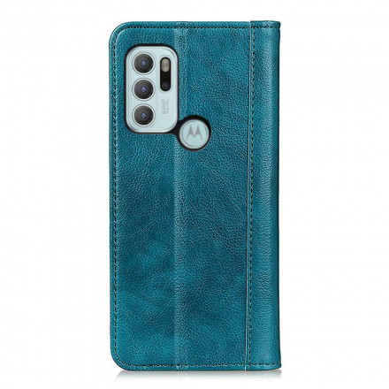 Flip Cover Motorola G60s Version Cuir Litchi Fendu Flip Cover Motorola G60s Version Cuir Litchi Fendu