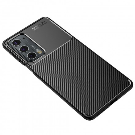 Coque Motorola Edge 20 Flexible Texture Fibre Carbone