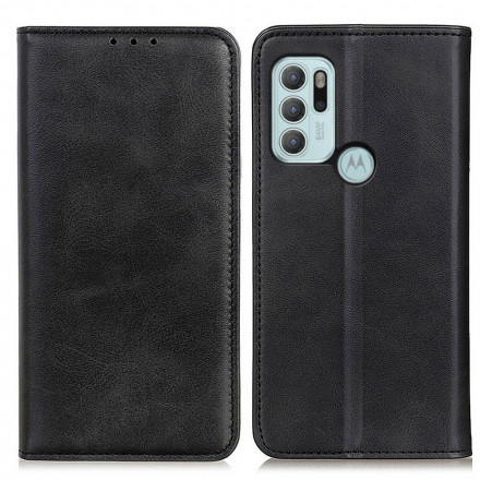 Flip Cover Motorola G60s Cuir Fendu Mat Flip Cover Motorola G60s Cuir Fendu Mat