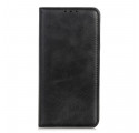 Flip Cover Motorola G60s Cuir Fendu Mat