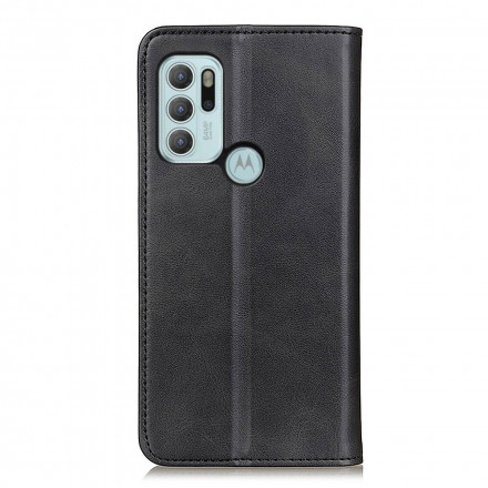 Flip Cover Motorola G60s Cuir Fendu Mat Flip Cover Motorola G60s Cuir Fendu Mat