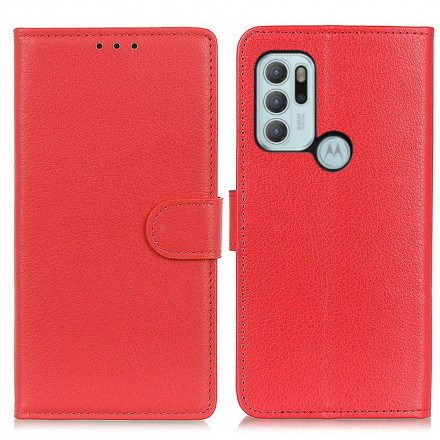 Housse Motorola G60s Simili Cuir Litchi Traditionnel Housse Motorola G60s Simili Cuir Litchi Traditionnel