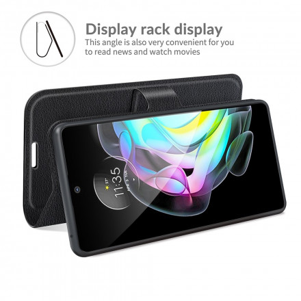 Housse Motorola Edge 20 Effet Litchi Classique Housse Motorola Edge 20 Effet Litchi Classique