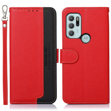 Housse Motorola G60s Style Litchi RFID KHAZNEH Housse Motorola G60s Style Litchi RFID KHAZNEH